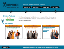 Tablet Screenshot of corporatehealthsolutions.com